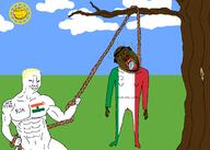 bloodshot_eyes crying india italy meta:tagme op_is_a_mindbroken_pajeet_retard_who_is_obsessed_with_itaryans open_mouth rope soyjak suicide tongue variant:bernd variant:chudjak // 2100x1500 // 131.0KB