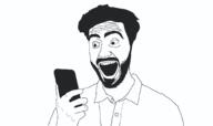 beard hair open_mouth phone soyjak variant:unknown // 1480x879 // 22.5KB