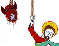 blood hanging horn purple_tongue rope variant:bernd variant:chudjak // 733x568 // 151.3KB