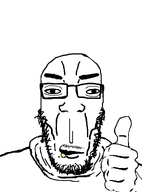 drool hand mustache retard subvariant:chudplier subvariant:euromutt subvariant:megaretard thumbs_up variant:chudjak variant:markiplier_soyjak white_shirt white_skin // 590x800 // 19.0KB
