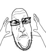 angry glasses hand hands_up looking_at_you punisher_face stubble variant:ppp // 1000x1233 // 103.2KB