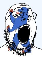 animal bear buskerud county flag flag:buskerud glasses hair norway open_mouth soyjak stubble teeth tongue transparent_background variant:gapejak // 600x800 // 85.3KB