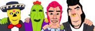 bowtie brawl_stars cactus clothes happy hat no_more_brother_wars red_hair skeleton variant:bernd variant:chudjak variant:cobson variant:feraljak // 3312x1080 // 842.5KB