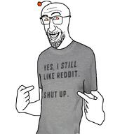 clothes eyebrows forehead_lines glasses nose pointing reddit smile stubble teeth tshirt variant:anthony white_background // 800x850 // 162.7KB