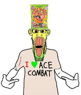 ace_combat arm candy clothes ear flavorjak food glasses green hand hat oh_my_god_she_is_so_attractive open_mouth pointing sour sour_candy soyjak stretched_mouth stubble tshirt variant:markiplier_soyjak variant:shirtjak yellow // 618x718 // 204.6KB