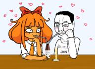 blush coomer_artstyle drinking love mymy_(ongezellig) ongezellig orange_skin self_insert soy soylent variant:chudjak zarty_coal // 670x489 // 98.2KB