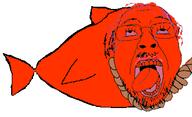 animal bloodshot_eyes crying fish glasses hanging mustache open_mouth rope soyjak stubble suicide tongue tranny variant:bernd // 343x209 // 37.3KB