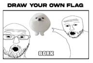bork_(user) dog draw_your_own_flag_event politics_discord_server variant:two_pointing_soyjaks // 1156x786 // 293.7KB