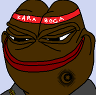 ammo ammo_belt amphibian bandana black_eyes black_skin flag:turkestan flag:turkiye frog ias:pepe kara_boga nas:pepe pepe_the_frog red red_lips sinister smile smirk turk turkiye // 282x279 // 17.2KB