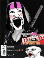 album_cover bald drowning_pool excited glasses happy last_fm music oh_my_god_she_is_so_attractive open_mouth pink_hair simp stubble subvariant:wewjak variant:imhotep variant:markiplier_soyjak variant:soyak woman // 770x1000 // 717.6KB