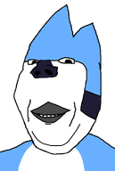 animal beak bird blue_feathers blue_jay cartoon cartoon_network hair mordecai nose regular_show smile subvariant:wholesome_soyjak teeth transparent_background variant:gapejak // 600x896 // 14.1KB