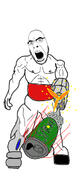 attack can cyborg demon doom doom_2 full_body muscles open_mouth sproke stubble variant:cobson // 300x700 // 113.5KB