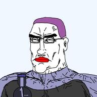 award badge buff clothes eyelashes hair lipstick moustache natejak purple_hair rans_trights red_lips subvariant:perceptive_chud tranny variant:chudjak weddy wetdry_world white_skin // 799x799 // 19.8KB