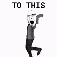 animated arm clothes foot full_body glasses hand leg open_mouth shoe soyjak stubble text variant:cobson vest video // 800x1000 // 2.6MB