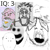 baby babyjak bald closed_mouth distorted eyebrows glasses iq iq_bell_curve nose open_mouth schizophrenia smile stubble subvariant:mustached_gapejak subvariant:wholesome_bernd subvariant:wholesome_soyjak teeth text variant:bernd variant:cobson variant:feraljak variant:gapejak variant:markiplier_soyjak white_skin wrinkles // 500x500 // 309.9KB