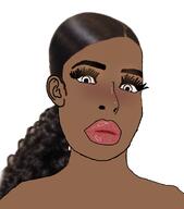 closed_mouth female makeup nigger subvariant:female_cobson variant:cobson // 962x1094 // 440.2KB