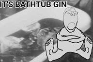 bathtub bathtub_gin closed_eyes closed_mouth crossed_arms foot grayscale hooch its_over subvariant:wholesome_soyjak text variant:gapejak // 923x618 // 287.8KB