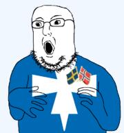 arm county cross flag flag:norway flag:rogaland flag:sweden glasses hair hand norway open_mouth rogaland soyjak stubble transparent_background variant:norwegian // 723x770 // 62.7KB