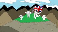 4soyjaks bad_teeth closed_mouth country drawn_background ear flag flag:united_kingdom full_body grin hill soyjak stubble union_jack united_kingdom variant:britson // 1046x585 // 159.1KB