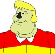animal brown_eyes buff clothes dog joe_chin parappa_the_rapper playstation playstation_1 psx snout sony soyjak subvariant:mexiaryan variant:meximutt video_game yellow_hair yellow_skin // 886x872 // 16.7KB