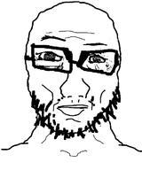 closed_mouth crying glasses soyjak stubble subvariant:soyak_front variant:cryboy_soyjak variant:soyak // 600x718 // 79.6KB
