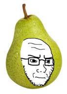 concerned food foodjak frown fruit glasses objectsoy pear soyjak stubble variant:soyak // 428x600 // 177.4KB