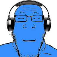 animated blue_skin calm closed_eyes closed_mouth glasses headphones smile soyjak stubble variant:markiplier_soyjak // 500x565 // 336.5KB