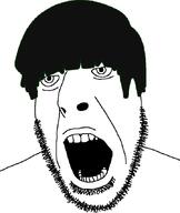 anime hair kageyama_shigeo mob_psycho_100 open_mouth soyjak stubble variant:cobson // 721x854 // 19.1KB