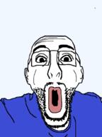 ear glasses open_mouth soyjak stubble variant:oujak // 510x680 // 44.8KB