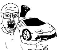 2soyjaks beard car glasses hand hoodie lamborghini mr_beast mustache open_mouth showing_something soyjak stubble variant:unknown // 999x848 // 30.2KB