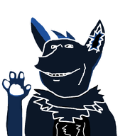 animal animal_ears black_skin claw dark_skin ear fennec_fox fluffy fox fur furry inverted no_glasses no_stubble paw smile teeth variant:impish_soyak_ears wave waving // 898x943 // 26.2KB