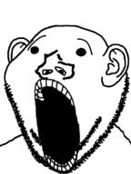 4_eyes black_eyes ear eye_nostril open_mouth soyjak stretched_mouth stubble variant:impish_soyak_ears // 596x795 // 85.7KB