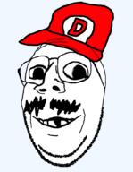 cap clothes deformed glasses hat mario mustache nintendo smile soyjak stubble subvariant:emmanuel subvariant:wholesome_soyjak variant:gapejak video_game // 781x1009 // 128.6KB