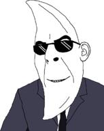 clothes ear glasses mac_tonight mcdonalds moonman necktie smile soyjak suit variant:cobson // 926x1160 // 37.2KB