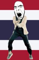 angry animated country dance flag flag:thailand gangnam_style glasses open_mouth soyjak stubble thailand variant:cobson // 300x460 // 501.9KB