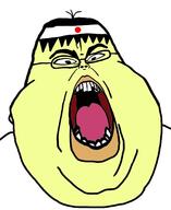 angry asian fat glasses japan open_mouth soyjak variant:chugsjak yellow_skin // 1124x1374 // 169.4KB