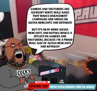 alyssa_mercante black black_cuck black_skin computer fat kahlief_adams kotaku nigger open_mouth soyjak spawnonme the_spawnies // 1400x1312 // 965.6KB