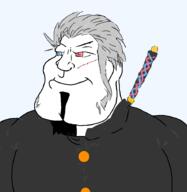 blue_eyes gakuran grey_hair hair katana red_eyes scar subvariant:mexiaryan sword transparent_background variant:meximutt white_skin // 886x910 // 98.9KB