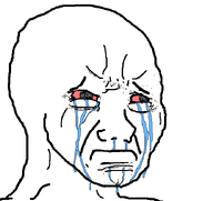 angry bald bloodshot_eyes closed_mouth crying meta:not_oc meta:variant_origin nas:wojak red_eyes seething series:nasified_soyjaks tear variant:cryboy_soyjak variant:wojak wojak // 691x653 // 19.8KB