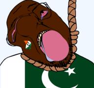 bloated brainlet brown_skin dead deformed distorted flag:india flag:pakistan hanging nigger paki pakistan queen_of_spades shitskin suicide tongue variant:bernd yellow_sclera yellow_teeth // 1677x1569 // 366.0KB