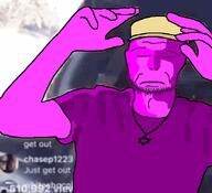 admin artist:catjakker cap closed_eyes closed_mouth clothes hand hands_up hat pink_shirt pink_skin praying quote_(user) shirts star_of_david stubble variant:unknown // 640x584 // 95.5KB