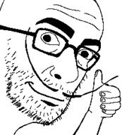 closed_mouth glasses hand looking_at_you mustache salvador_dali smile soyjak stubble thumbs_up variant:unknown // 213x237 // 5.0KB