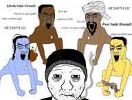 4soyjaks angry arab asian clothes crying doomer india islam judaism pajeet text variant:chudjak wojak // 1441x1095 // 615.9KB