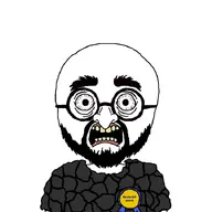 bald beard big_nose bloodshot_eyes eyebrows glasses gums jewish_nose looking_at_you nose open_mouth poopson teeth variant:unknown // 720x720 // 109.2KB