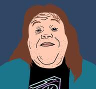 anthony_young brown_eyebrows brown_hair closed_mouth clothes fat hair hoodie linus_tech_tips long_hair soyjak tranny tshirt variant:alicia white_skin youtuber // 782x727 // 48.4KB
