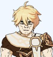 aether anime blond buff gacha genshin_impact glasses lips subvariant:muscular_chud transparent_background trend:aryan variant:chudjak yellow_eyes // 1059x1143 // 347.2KB