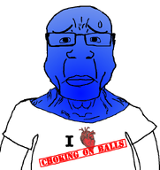 balls choking i_love subvariant:chudplier subvariant:hitler_lover subvariant:science_lover variant:chudjak variant:markiplier_soyjak white_shirt // 800x847 // 86.7KB