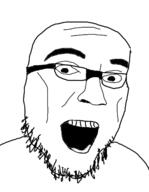 glasses open_mouth soyjak stubble variant:unknown // 361x465 // 42.4KB