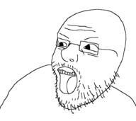 angry glasses goatee looking_to_the_left mustache stubble teeth tongue variant:unknown // 918x816 // 17.7KB