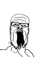 animated glasses hand soyjak stretched_mouth stubble variant:a24_slowburn_soyjak // 600x974 // 307.1KB